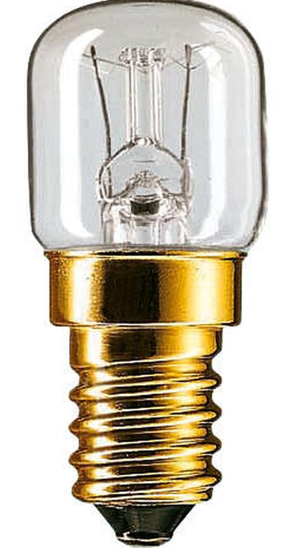 1x Philips Backofenlampe T22 300°C, E14 230V 15W 90lm 15kWh/1000h