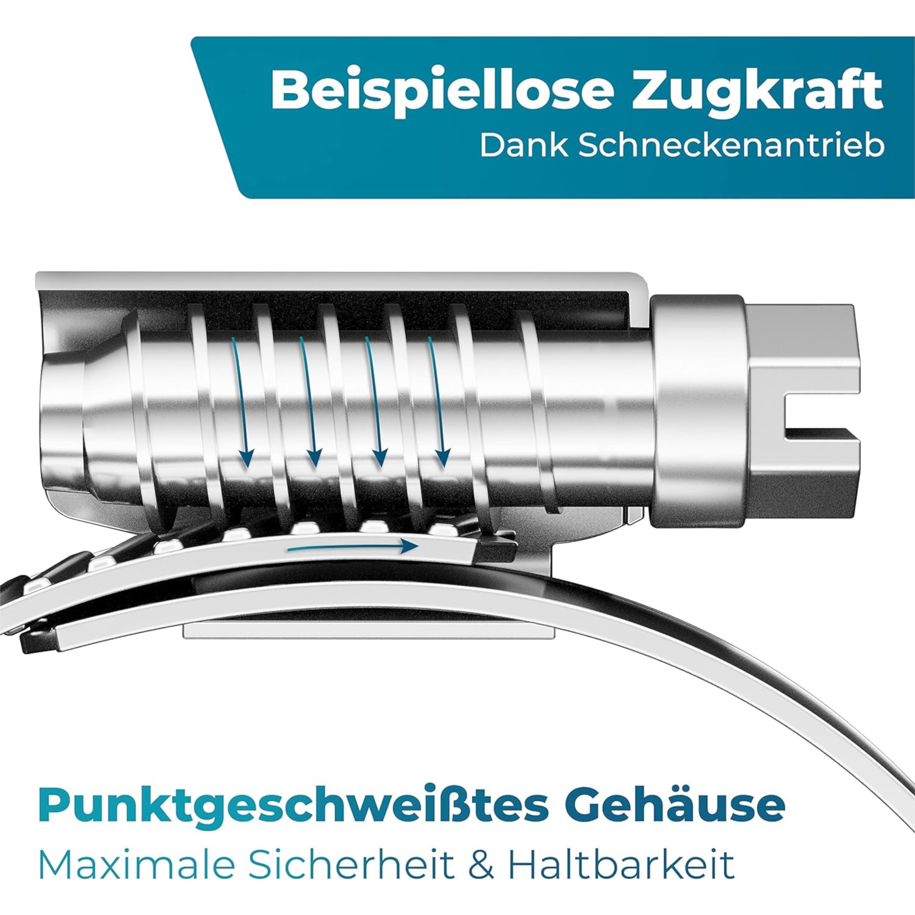 FIXXIA® Schlauchschellen [8-16mm] - rostfreier robuster Edelstahl - Schlauchklemme - Schlauchschelle für Pool, Garten, KFZ & Waschmaschine geeignet 10er-Pack